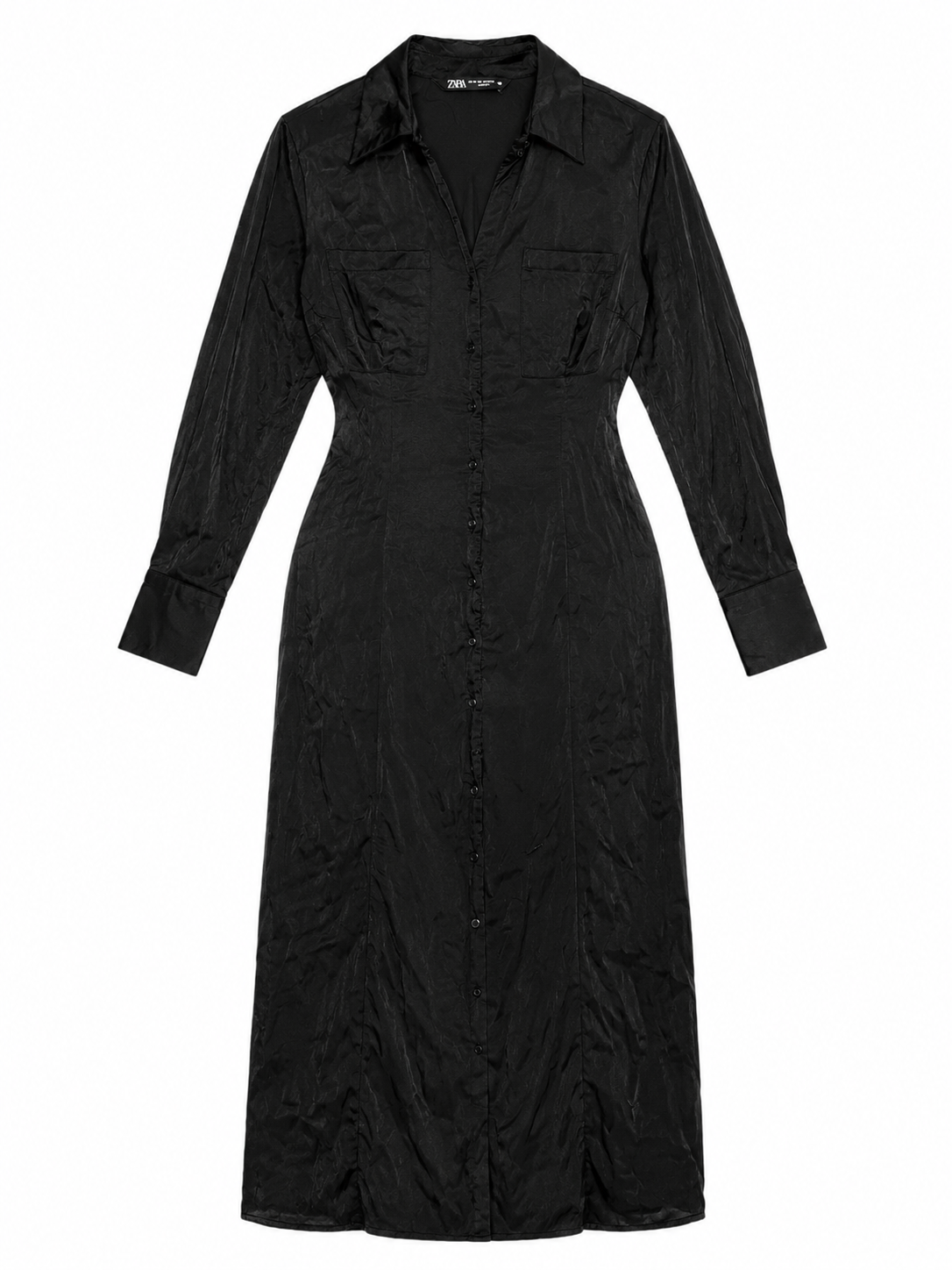 ZARA Maxi-Satinkleid, XS